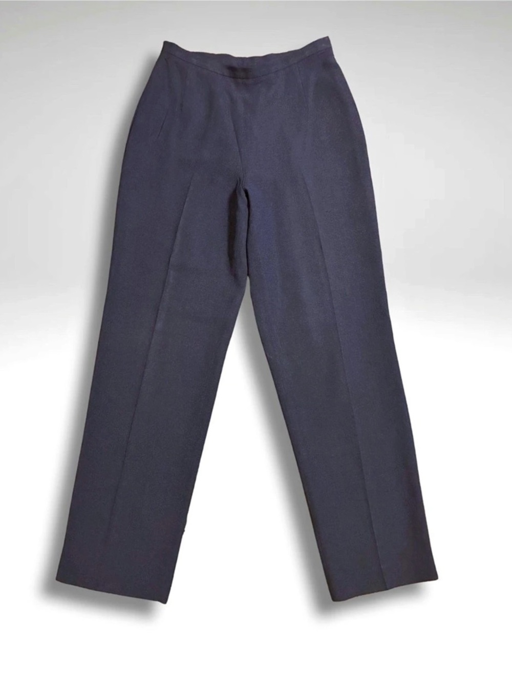 VTG 90s High Waist Navy Cigarette Pant Side Zip Trousers Size 2